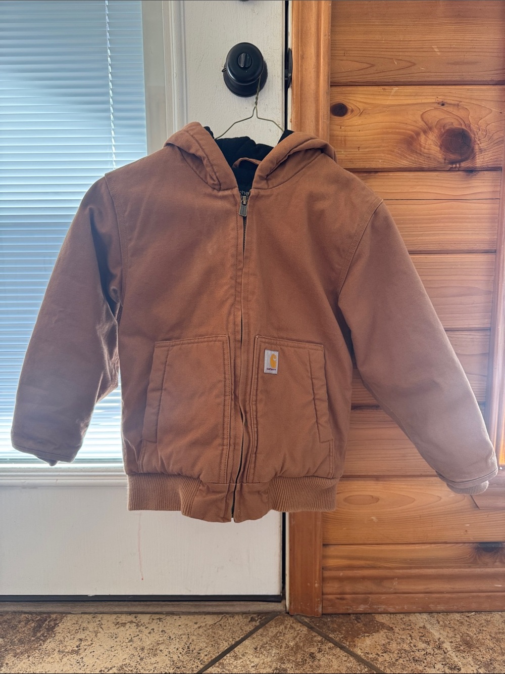 Carhartt Kids Caramel Brown Hooded Zip Jacket
